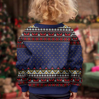 Santa And Jesus Christmas Kid Ugly Christmas Sweater Xmas Holiday Patterns - Wonder Print Shop