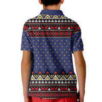 Santa And Jesus Christmas Christmas Kid Polo Shirt Xmas Holiday Patterns - Wonder Print Shop