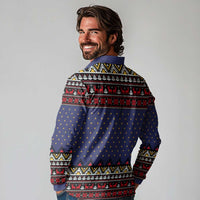 Santa And Jesus Christmas Christmas Long Sleeve Polo Shirt Xmas Holiday Patterns - Wonder Print Shop