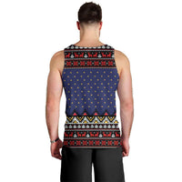 Santa And Jesus Christmas Christmas Men Tank Top Xmas Holiday Patterns - Wonder Print Shop