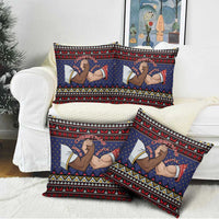 Santa And Jesus Christmas Christmas Pillow Cover Xmas Holiday Patterns - Wonder Print Shop