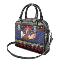 Santa And Jesus Christmas Christmas Shoulder Handbag Xmas Holiday Patterns - Wonder Print Shop