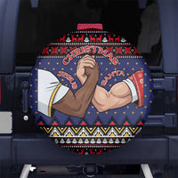 Santa And Jesus Christmas Christmas Spare Tire Cover Xmas Holiday Patterns - Wonder Print Shop