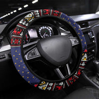 Santa And Jesus Christmas Christmas Steering Wheel Cover Xmas Holiday Patterns - Wonder Print Shop