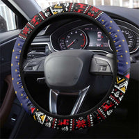 Santa And Jesus Christmas Christmas Steering Wheel Cover Xmas Holiday Patterns - Wonder Print Shop