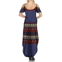 Santa And Jesus Christmas Christmas Summer Maxi Dress Xmas Holiday Patterns - Wonder Print Shop