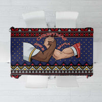 Santa And Jesus Christmas Christmas Tablecloth Xmas Holiday Patterns - Wonder Print Shop