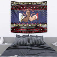 Santa And Jesus Christmas Christmas Tapestry Xmas Holiday Patterns - Wonder Print Shop