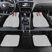 Custom Golf Ball and Clubs Car Mats with American Flag Smoke Effect and Hexagon Pattern - Wonder Print Shop