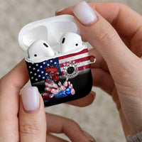 Bowling Rooster AirPods Case with Striking Pins and American Flag Feather Pattern - Wonder Print Shop