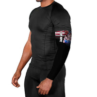 Custom Bowling Rooster Arm Sleeves with Striking Pins and American Flag Feather Pattern - Wonder Print Shop