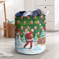 Funny Christmas Golf Shirt Mens Golf Laundry Basket Santa Golfer Christmas - Wonder Print Shop