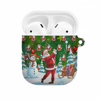 Funny Christmas Golf Shirt Mens Golf AirPods Case Santa Golfer Christmas - Wonder Print Shop