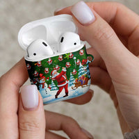 Funny Christmas Golf Shirt Mens Golf AirPods Case Santa Golfer Christmas - Wonder Print Shop