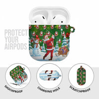 Funny Christmas Golf Shirt Mens Golf AirPods Case Santa Golfer Christmas - Wonder Print Shop