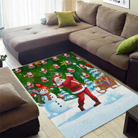 Funny Christmas Golf Shirt Mens Golf Area Rug Santa Golfer Christmas - Wonder Print Shop