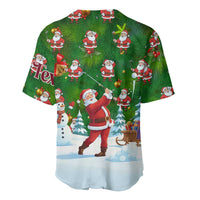 Custom Funny Christmas Golf Shirt Mens Golf Baseball Jersey Santa Golfer Christmas - Wonder Print Shop