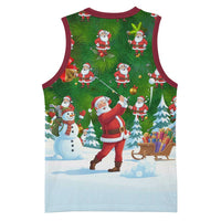 Funny Christmas Golf Shirt Mens Golf Basketball Jersey Santa Golfer Christmas - Wonder Print Shop