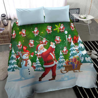 Funny Christmas Golf Shirt Mens Golf Bedding Set Santa Golfer Christmas - Wonder Print Shop