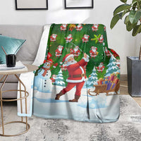 Funny Christmas Golf Shirt Mens Golf Blanket Santa Golfer Christmas - Wonder Print Shop