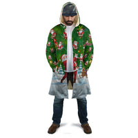 Custom Funny Christmas Golf Shirt Mens Golf Cloak Santa Golfer Christmas - Wonder Print Shop