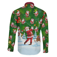 Custom Funny Christmas Golf Shirt Mens Golf Family Matching Mermaid Dress and Hawaiian Shirt Santa Golfer Christmas - Wonder Print Shop