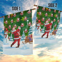 Funny Christmas Golf Shirt Mens Golf Garden Flag Santa Golfer Christmas - Wonder Print Shop