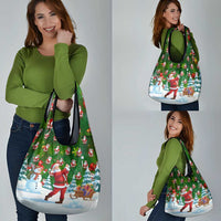 Funny Christmas Golf Shirt Mens Golf Grocery Bag Santa Golfer Christmas - Wonder Print Shop