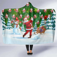 Funny Christmas Golf Shirt Mens Golf Hooded Blanket Santa Golfer Christmas - Wonder Print Shop