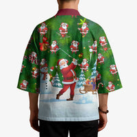 Custom Funny Christmas Golf Shirt Mens Golf Kimono Santa Golfer Christmas - Wonder Print Shop