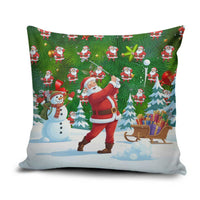 Funny Christmas Golf Shirt Mens Golf Pillow Cover Santa Golfer Christmas - Wonder Print Shop