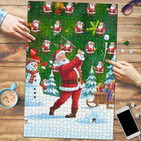 Funny Christmas Golf Shirt Mens Golf Puzzle Santa Golfer Christmas - Wonder Print Shop