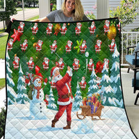 Funny Christmas Golf Shirt Mens Golf Quilt Santa Golfer Christmas - Wonder Print Shop