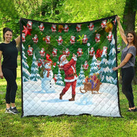 Funny Christmas Golf Shirt Mens Golf Quilt Santa Golfer Christmas - Wonder Print Shop