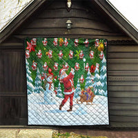 Funny Christmas Golf Shirt Mens Golf Quilt Santa Golfer Christmas - Wonder Print Shop
