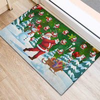 Funny Christmas Golf Shirt Mens Golf Rubber Doormat Santa Golfer Christmas - Wonder Print Shop