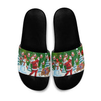 Funny Christmas Golf Shirt Mens Golf Slide Sandals Santa Golfer Christmas - Wonder Print Shop
