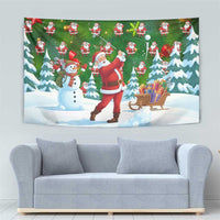 Funny Christmas Golf Shirt Mens Golf Tapestry Santa Golfer Christmas - Wonder Print Shop