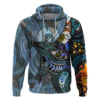 Kangaroo Aboriginal Pattern Dot Art Hoodie - Wonder Print Shop