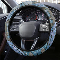 Kangaroo Aboriginal Pattern Dot Art Steering Wheel Cover - Wonder Print Shop