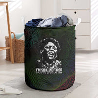 Fannie Lou Hamer Laundry Basket Im Sick and Tired Quote Design Bold Portrait and Civil Rights Movement Tribute - Wonder Print Shop