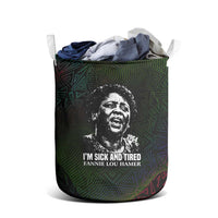 Fannie Lou Hamer Laundry Basket Im Sick and Tired Quote Design Bold Portrait and Civil Rights Movement Tribute - Wonder Print Shop