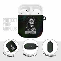 Fannie Lou Hamer AirPods Case Im Sick and Tired Quote Design Bold Portrait and Civil Rights Movement Tribute - Wonder Print Shop