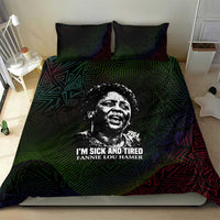 Fannie Lou Hamer Bedding Set Im Sick and Tired Quote Design Bold Portrait and Civil Rights Movement Tribute - Wonder Print Shop