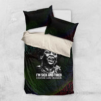 Fannie Lou Hamer Bedding Set Im Sick and Tired Quote Design Bold Portrait and Civil Rights Movement Tribute - Wonder Print Shop