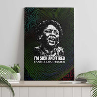 Fannie Lou Hamer Canvas Wall Art Im Sick and Tired Quote Design Bold Portrait and Civil Rights Movement Tribute - Wonder Print Shop