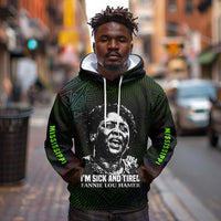 Fannie Lou Hamer Hoodie Im Sick and Tired Quote Design Bold Portrait and Civil Rights Movement Tribute - Wonder Print Shop