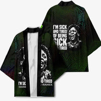 Fannie Lou Hamer Kimono Im Sick and Tired Quote Design Bold Portrait and Civil Rights Movement Tribute - Wonder Print Shop
