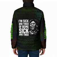 Fannie Lou Hamer Padded Jacket Im Sick and Tired Quote Design Bold Portrait and Civil Rights Movement Tribute - Wonder Print Shop