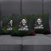 Fannie Lou Hamer Pillow Cover Im Sick and Tired Quote Design Bold Portrait and Civil Rights Movement Tribute - Wonder Print Shop